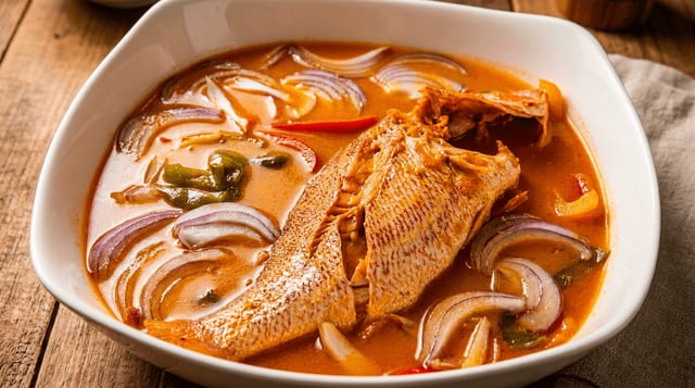 Red Snapper En Sauce (Pwason nan Sòs).